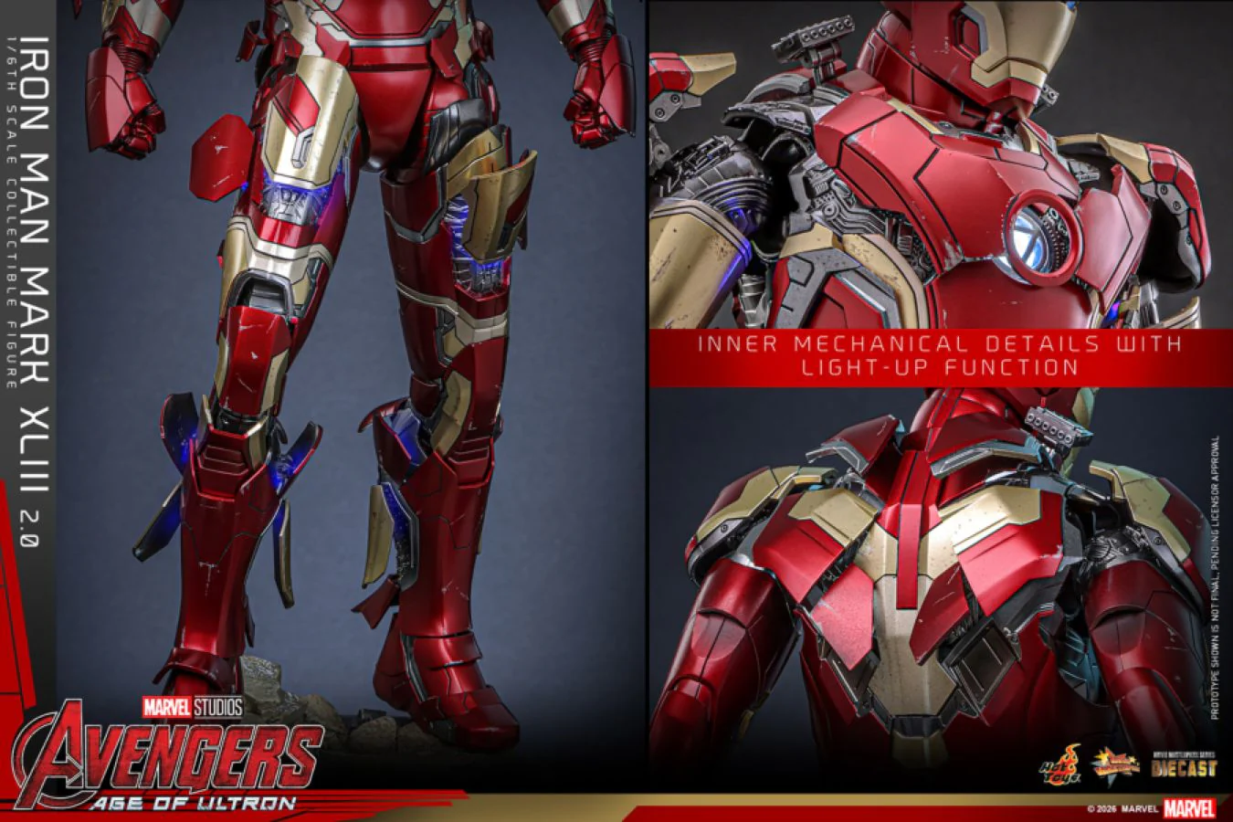 Avengers: Age of Ultron - Iron Man Mark XLIII (2.0) 1:6 Scale Collectible Action Figure - Image 9