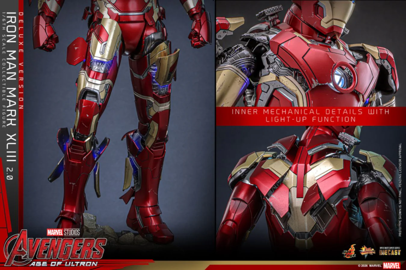 Avengers: Age of Ultron - Iron Man Mark XLIII (2.0) Deluxe 1:6 Scale Collectible Action Figure - Image 13