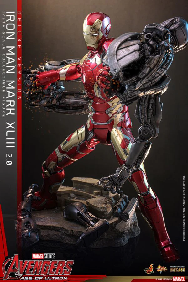 Avengers: Age of Ultron - Iron Man Mark XLIII (2.0) Deluxe 1:6 Scale Collectible Action Figure - Image 4