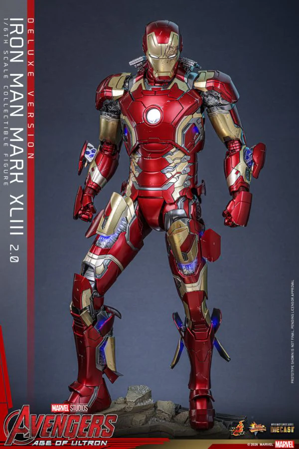 Avengers: Age of Ultron - Iron Man Mark XLIII (2.0) Deluxe 1:6 Scale Collectible Action Figure - Image 5