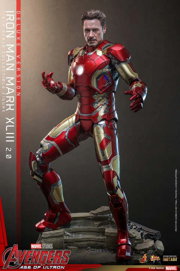 Avengers: Age of Ultron - Iron Man Mark XLIII (2.0) Deluxe 1:6 Scale Collectible Action Figure - Image 7