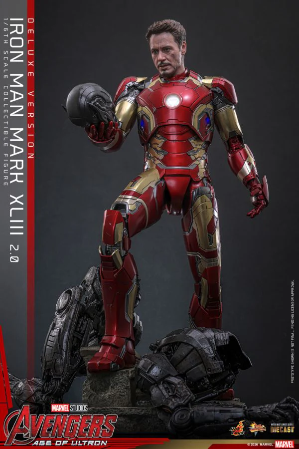 Avengers: Age of Ultron - Iron Man Mark XLIII (2.0) Deluxe 1:6 Scale Collectible Action Figure - Image 8
