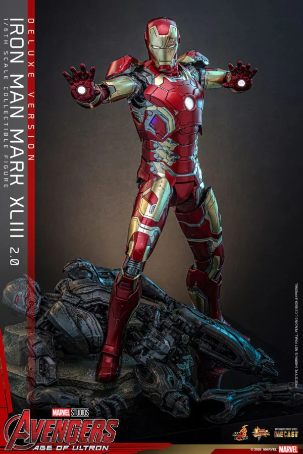 Avengers: Age of Ultron - Iron Man Mark XLIII (2.0) Deluxe 1:6 Scale Collectible Action Figure - Image 9