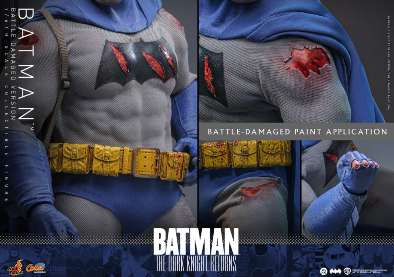 Batman: The Dark Knight Returns - Batman (Battle Damaged) 1:6 Scale Collectible Action Figure - Image 13